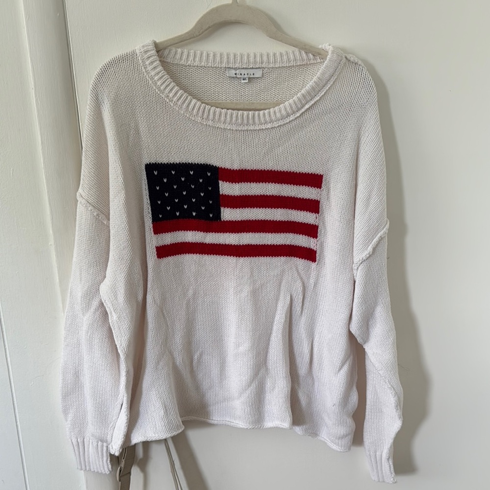 American Flag Crew Neck Sweater